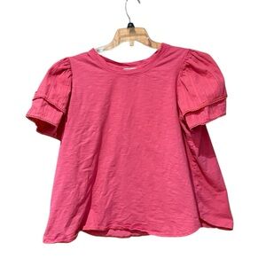 Jane and Delancey Pink Short Sleeve Top